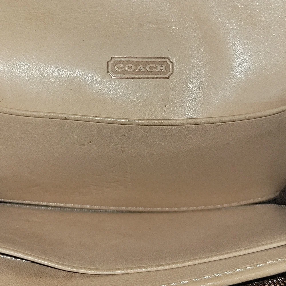 Coach Small Signature Canvas Bifold Wallet in Brown and Tan
